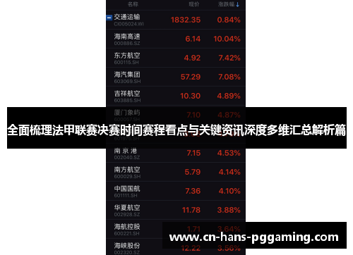 全面梳理法甲联赛决赛时间赛程看点与关键资讯深度多维汇总解析篇